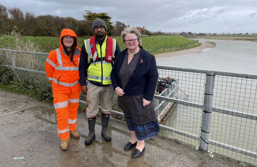 Therese with Environment Agency Staff in Walberswick