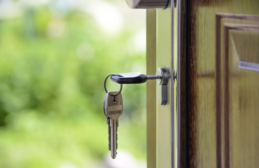 Keys in a door