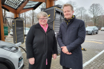 Therese and Tom Hurst open new EV charging point