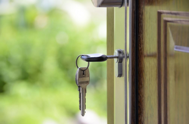 Keys in a door