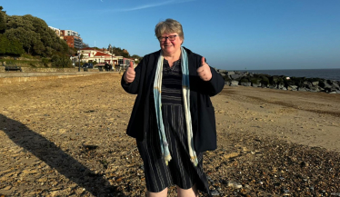 Therese at Felixstowe Beach